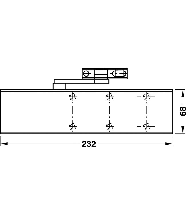 Dorma Türschließer TS71 mit Gestänge Silberfarben Feuer- und Rauchschutz
